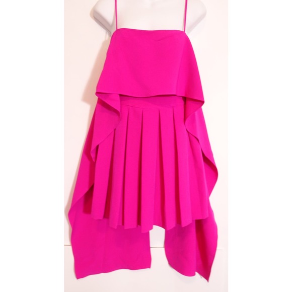 Copied - LBV Women's Pink Pleated Wing Mini Dress Sz 2 NWT 498 - Picture 2 of 12